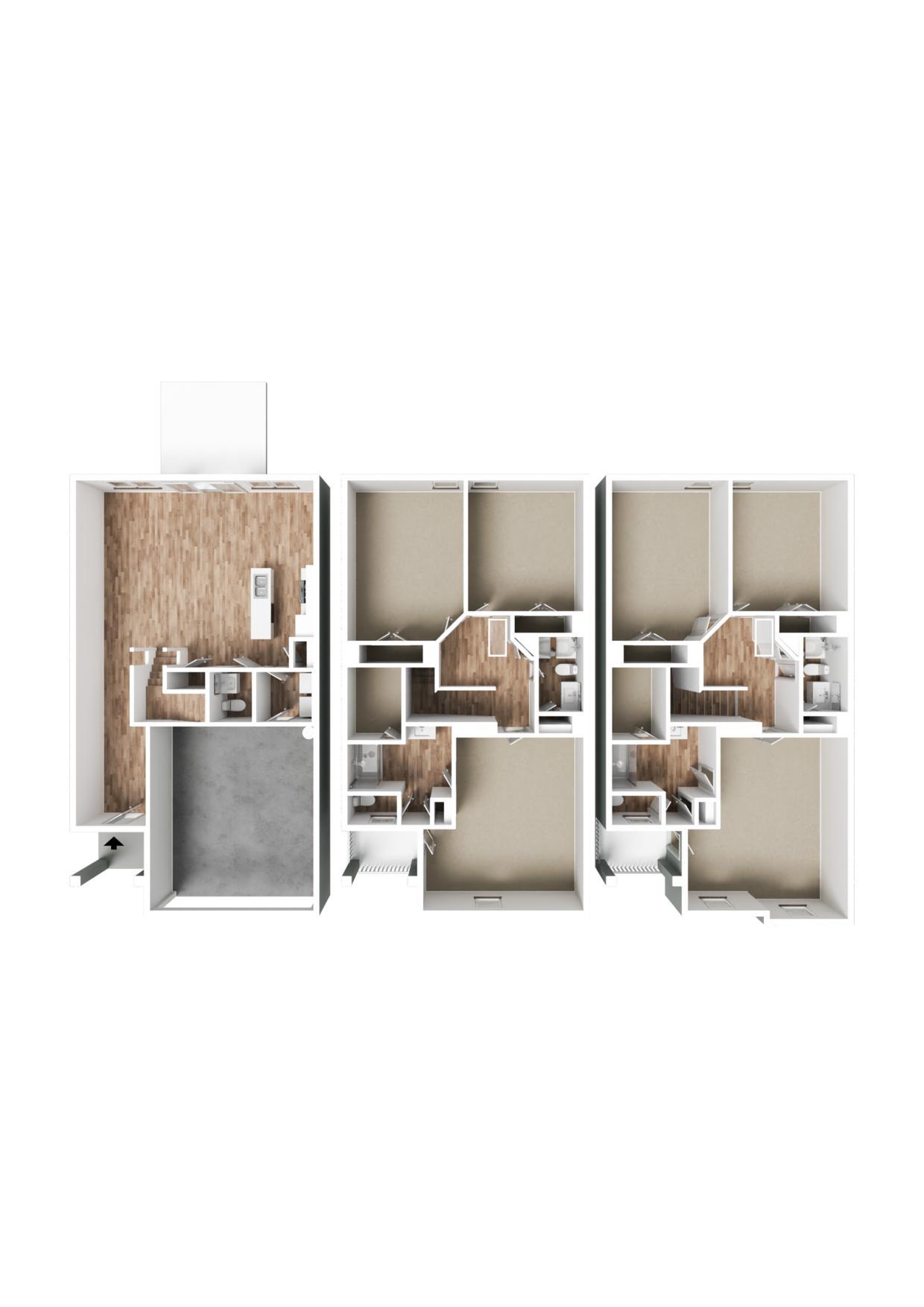 3D Floor Plan floor plan with room layout and dimensions