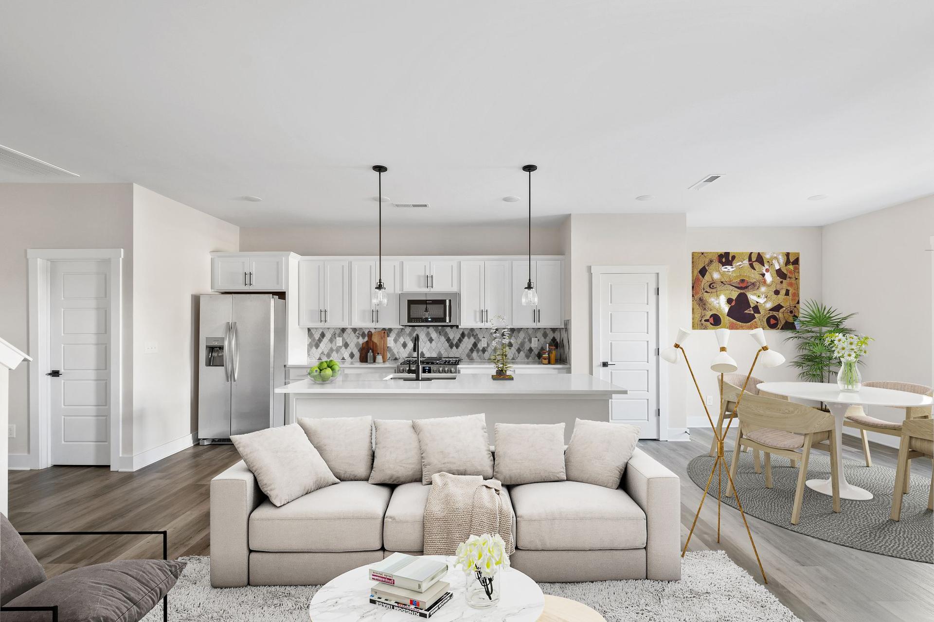 Allston interior living space with modern finishes in Rock Hill, SC