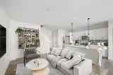 Allston open-plan living room